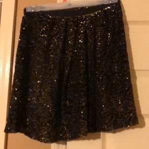 Black/copper sheer lined mini